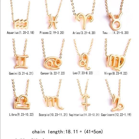 NWT Cancer Gold Zodiac Sign Charm Necklace - Picture 3 of 3